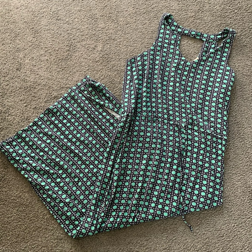 Banana Republic Blue & Green Maxi Dress - Size L